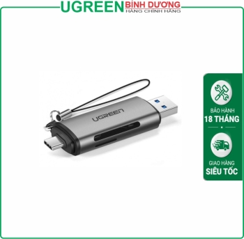 Đầu đọc thẻ TF, SD chân cắm USB-C và USB Ugreen ( 50706)
