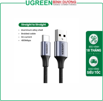 Cáp dữ liệu USB Type A sang Type C dài 1.5M Ugreen (60127)