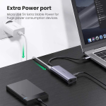 Bộ chuyển đổi USB Type-C sang 3 cổng USB 3.0 và Giga Lan Ugreen (60718)