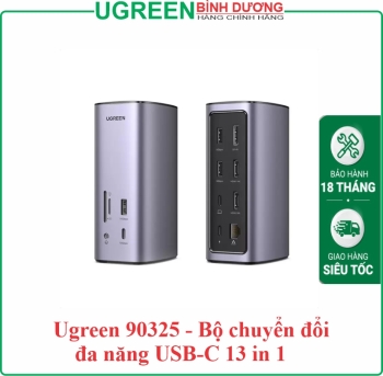 Bộ chuyển đổi 12 in 1 USB-C sang 3*USB 3.0, 2*HDMI, 1DP, RJ45, SD & TF & Audio 3.5mm Ugreen 90325 CM555