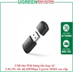USB thu Wifi băng tần kép AC 2.4G/5G tốc độ 650Mbps Ugreen 20204 cao cấp
