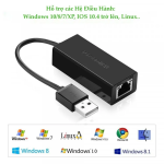 Cáp USB to Lan 2.0 cho Macbook, pc, laptop hỗ trợ Ethernet 10/100 Mbps Ugreen 20254 cao cấp