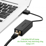 Cáp USB to Lan 2.0 cho Macbook, pc, laptop hỗ trợ Ethernet 10/100 Mbps Ugreen 20254 cao cấp