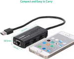 Bộ chia 3 cổng USB 2.0 kèm cổng mạng Ethernet 10/100Mbps Ugreen 20264